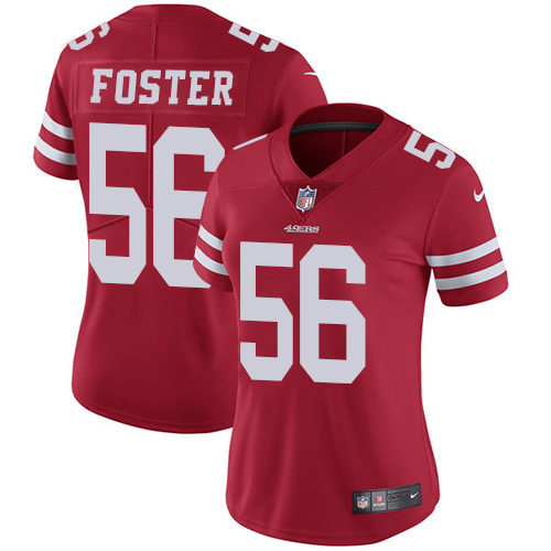 Nike 49ers #56 Reuben Foster Red Team Color Women's Stitched NFL Vapor Untouchable Limited Jersey
